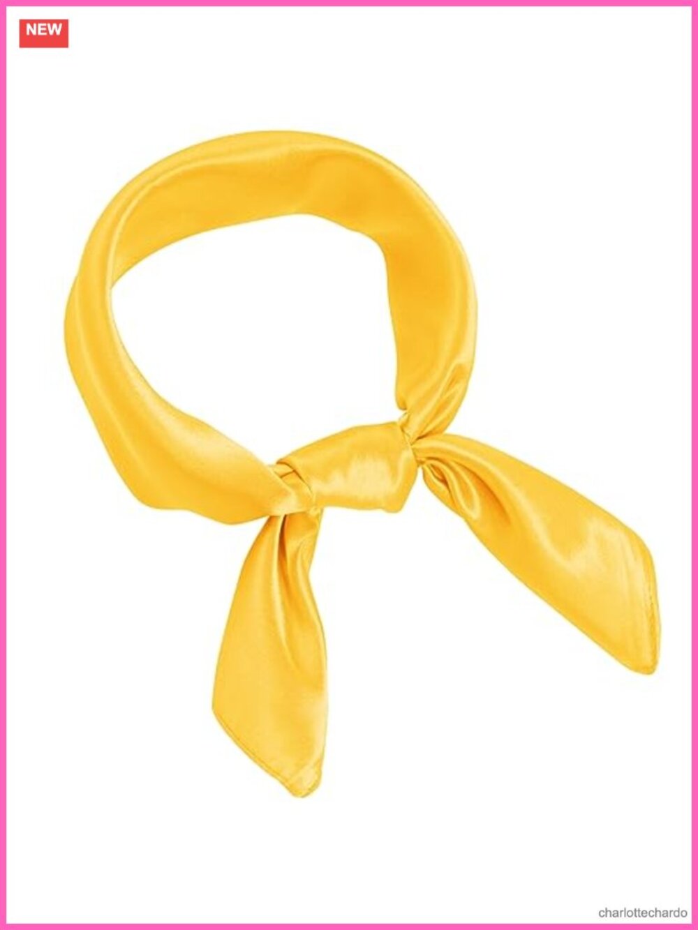 Satin Square Neck Scarf 23.6 Inch Lightweight Women Accessory